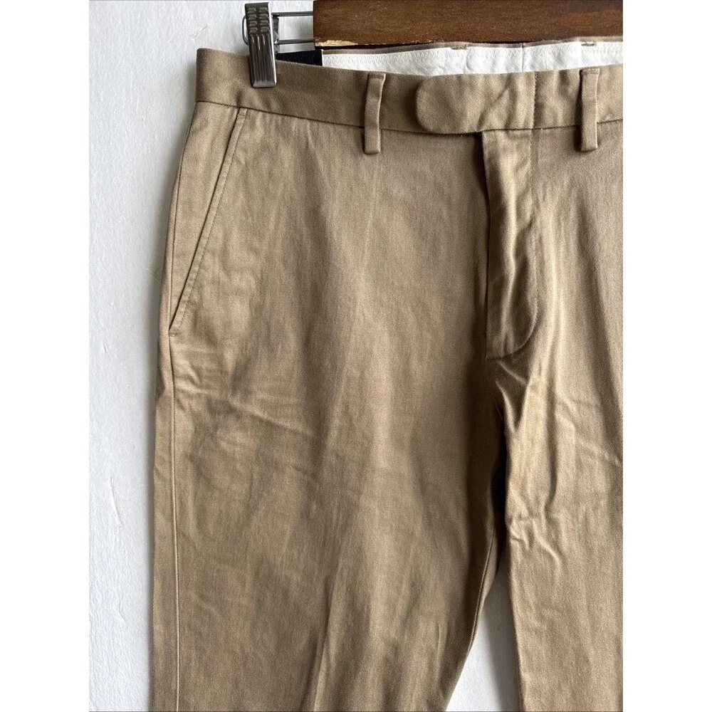 NWT J.Crew Bowery Slim Dress Pants Mens 30x32 Beige Stretch Khaki Chino Trousers